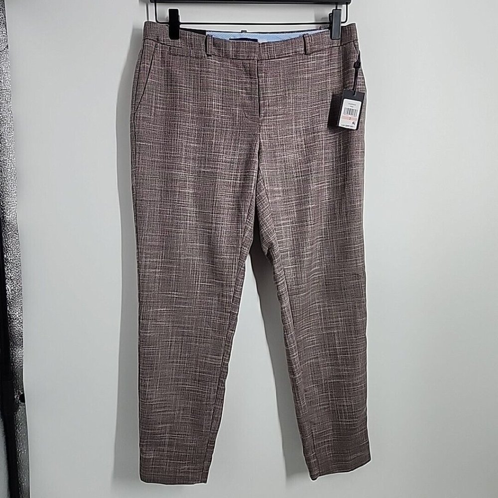 new Tommy Hilfiger Size 2 Brown Multi Radcliffe Cropped Slim Ankle Pant